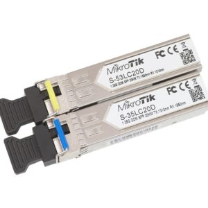 MikroTik, 1.25G SM, 20km, T1310nm/R1550nm, LC, DDM, BiDi (S-35LC20D) Csak a párjával rendelhető!