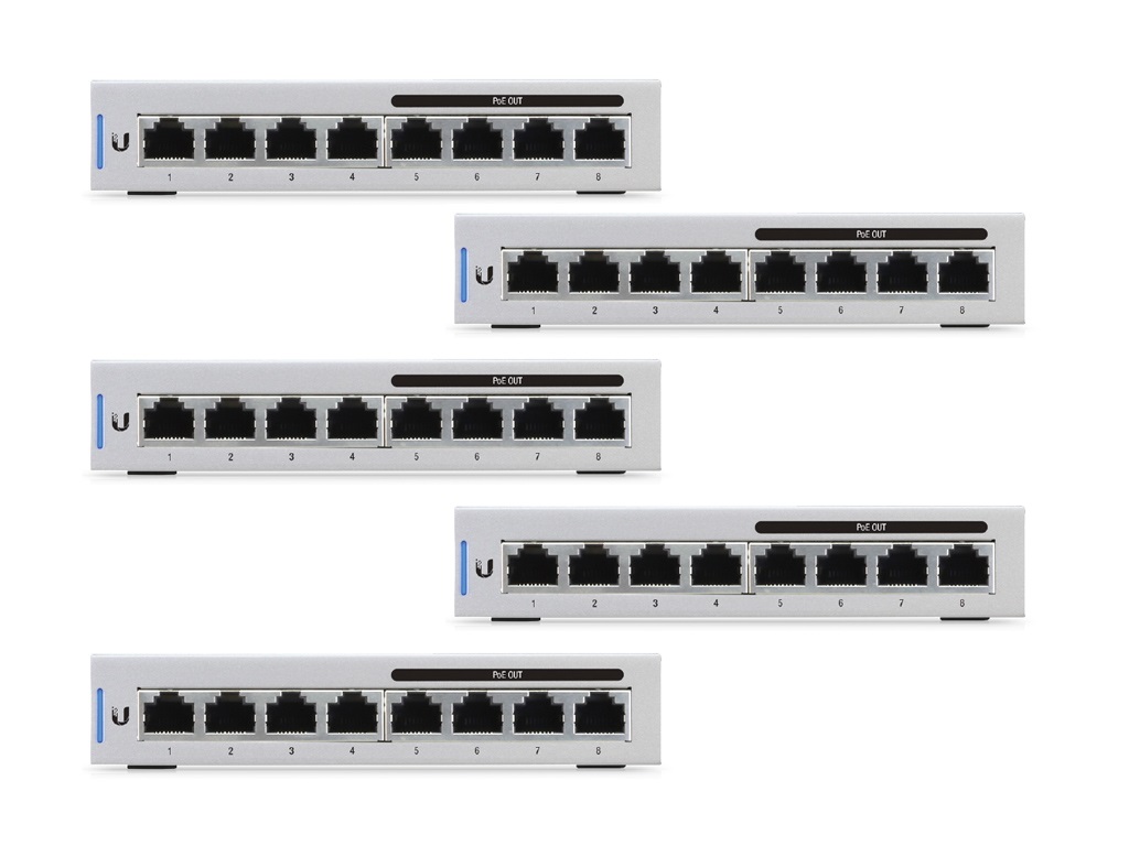 Ubiquiti, UniFi Switch 8 (60W) - 5 pack ÖTÖSÉVEL RENDELHETŐ (Ár / db )