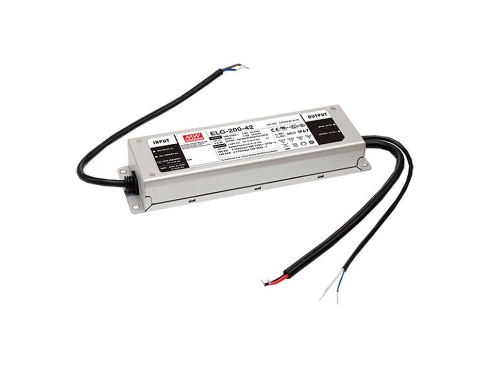 24V/8,4A egy kimeneteles fém tokozású tápegység (ELG-200-24A) - Mean Well