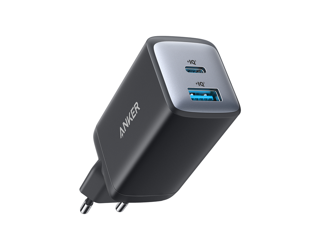 Anker, 725 Dual-Port 65W Wall Charger, 1xC, 1xA, GaN II, EU