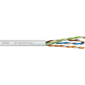 Bitner U/UTP cat.5e falikábel, PVC, 200 Mhz, Szürke (100m/tekercs)