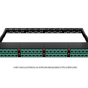 FibrainDATA HD 19" 1U patch panel 48x RJ-45 cat.5e STP modullal