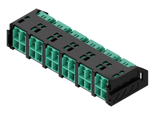 Fibrain HD FO adaptertartó modul, MM OM3, 12x LC/PC DX adapterrel