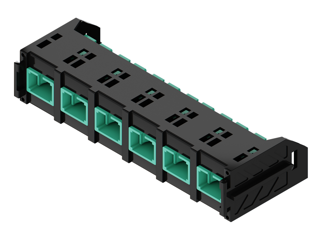 Fibrain HD FO adaptertartó modul, MM OM3, 6x SC/PC DX adapterrel