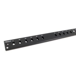 Fibrain, Optikai patch panel előlap, 1U patchpanelhez, 12x SC SX/LC DX/E2000 SX, fekete
