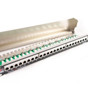 Fibrain patch panel, FTP cat.5e, 24 port, 1U