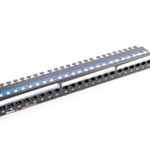 Fibrain patch panel, UTP cat.6, 24 port, 1U