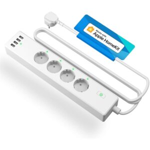 Meross, Smart WiFi Power Strip 4 AC + 4 USB ports
