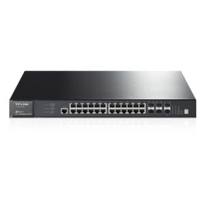 TP-Link, T2700G-28TQ JetStream 28 Gbit port rackelhető L2+ menedzselhető Switch