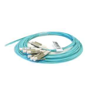 Fibrain optikai szálpigtail szett, 12db különböző színű, MM (OM3) LC/PC 2,0m