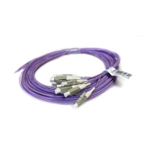 Fibrain optikai szálpigtail szett, 12db különböző színű, MM (OM4) LC/PC 2,0m