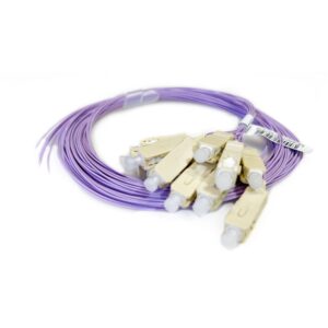 Fibrain optikai szálpigtail szett, 12db különböző színű, MM (OM4) SC/PC 2,0m