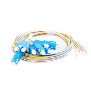 Fibrain optikai szálpigtail szett, 12db különböző színű, SM (G.657A1) SC/PC 2,0m