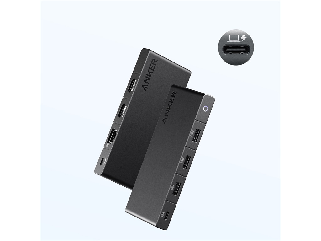 Anker, 364 USB C Hub (10-in-1, Dual 4K HDMI) B2B - Europe (excluded UK plug) Black