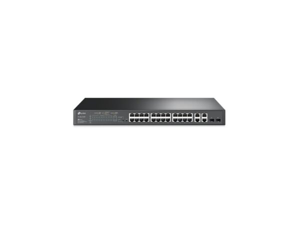TP-Link, TL-SL2428P JetStream 24-Port 10/100Mbps + 4-Port Gigabit Smart Switch with 24-Port PoE+