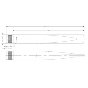 Cambium Networks, Tri-Band 2.4 GHz/5 GHz/6 GHz, 5 dBi, omni-directional 1x1 antenna with N-male connector for XE3-4TN