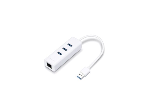 TP-Link, USB 3.0 3-Port Hub & Gigabit Ethernet Adapter 2 in 1 USB Adapter