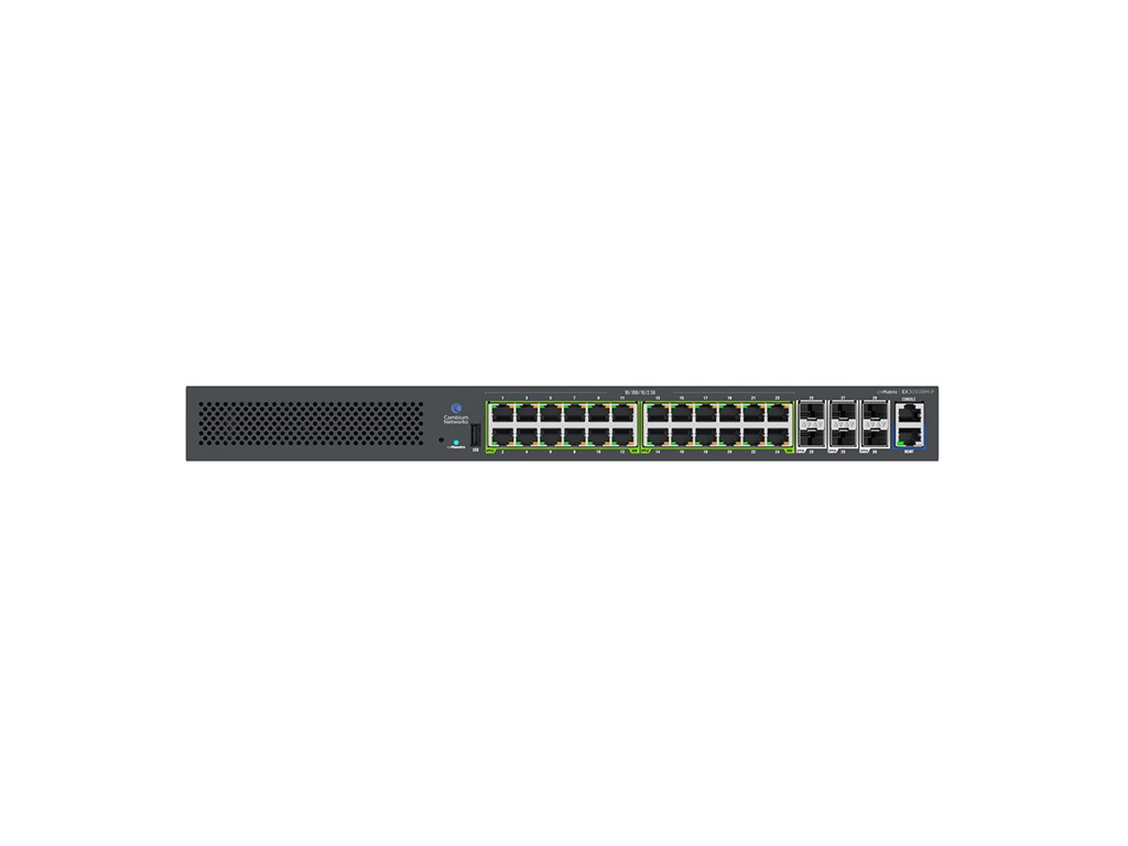 Cambium Networks, cnMatrix EX3030RM-P, Intelligent Ethernet Switch, 24 MG(2.5G) ports with 4PPoE(90W) , and 6 SFP28 - Image 4