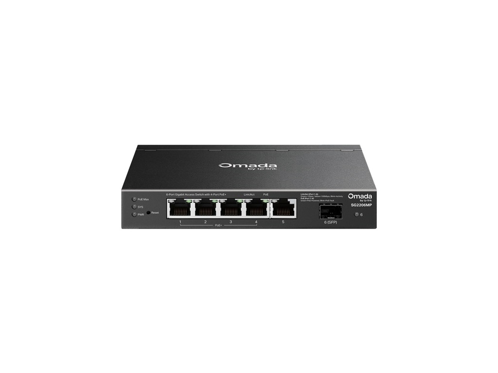 TP-Link, Omada Access 6-Port Gigabit Switch with 4-Port PoE+